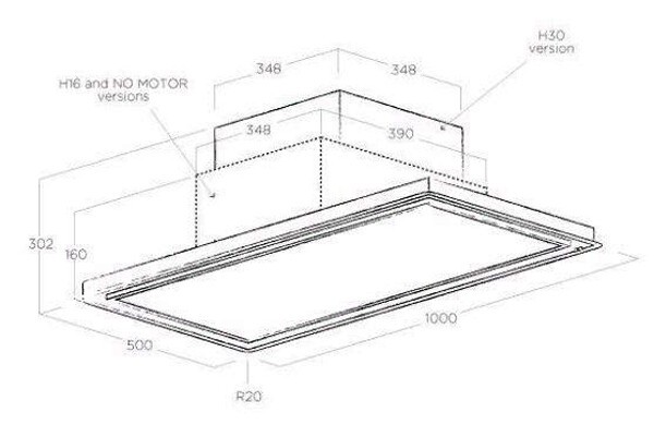Встраиваемая вытяжка Elica Skydome H30 A/100