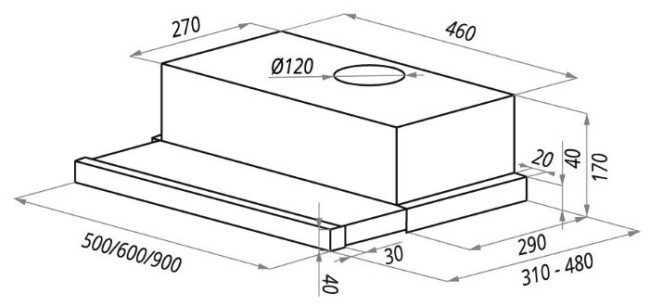 Встраиваемая вытяжка Maunfeld VS Light (C) 60 бежевый Встраиваемая вытяжка Maunfeld VS Light (C) 60 бежевый