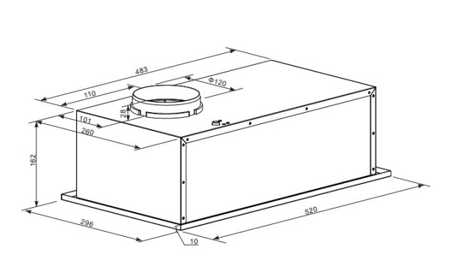 Встраиваемая вытяжка Maunfeld Crosby Light 52 нержавейка Встраиваемая вытяжка Maunfeld Crosby Light 52 нержавейка