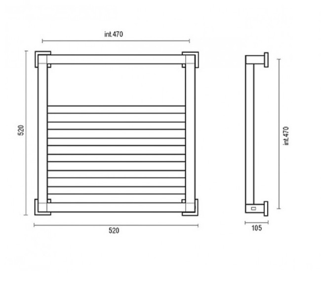 Полотенцесушитель электрический Margaroli (8104704CRNB) Полотенцесушитель электрический Margaroli (8104704CRNB)
