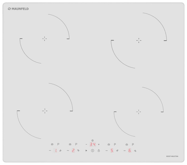 Встраиваемая индукционная варочная панель Maunfeld CVI604EXWH