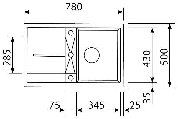 Кухонная мойка Zigmund & Shtain Rechteck 780 топленое молоко