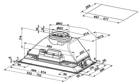 Встраиваемая вытяжка Faber Inka Smart C LG A70
