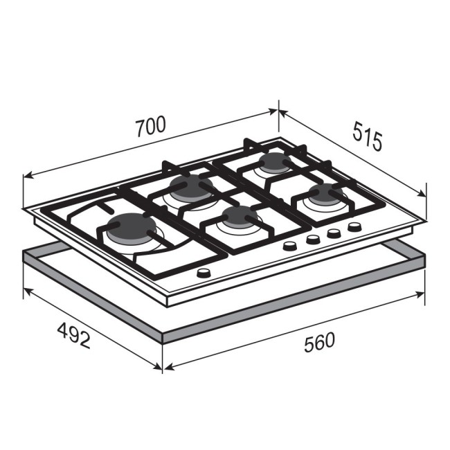 Встраиваемая газовая варочная панель Zigmund & Shtain G 14.7 B
