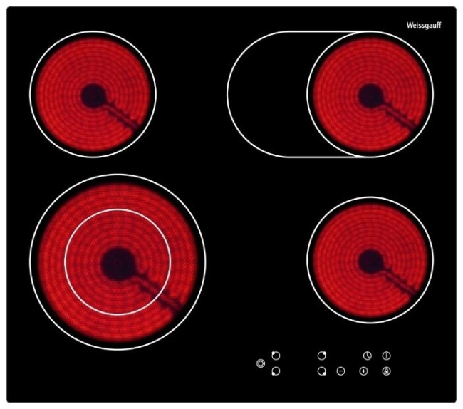 Встраиваемая электрическая варочная панель Weissgauff HV 670 B