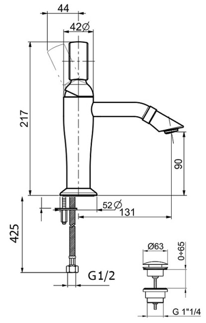 Смеситель для раковины Webert Opera OA830102065