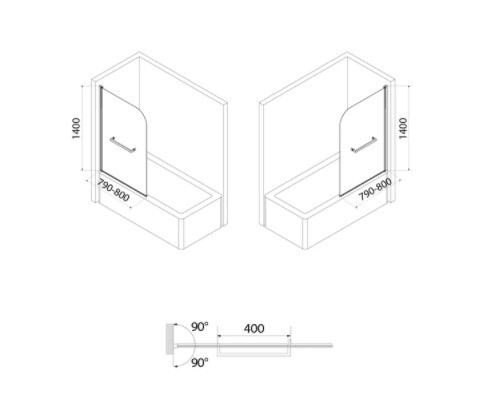Душевая шторка Iddis RAY6CS8i90 Душевая шторка Iddis RAY6CS8i90