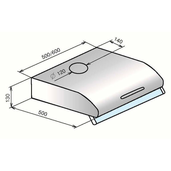 Вытяжка Elikor Olympia H1M60 хром