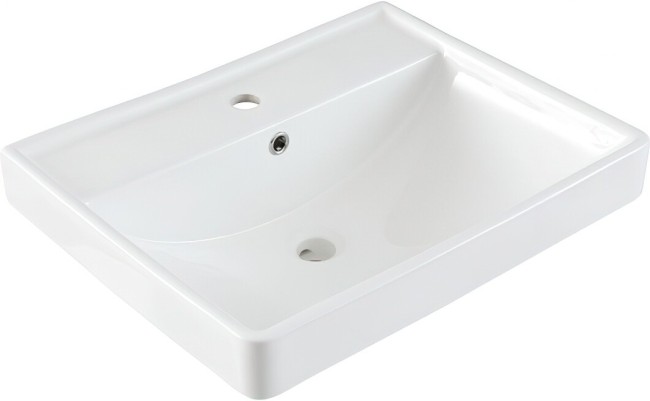 Тумба с раковиной Aquanet Ирис new 60 подвесная белый глянец (312424)