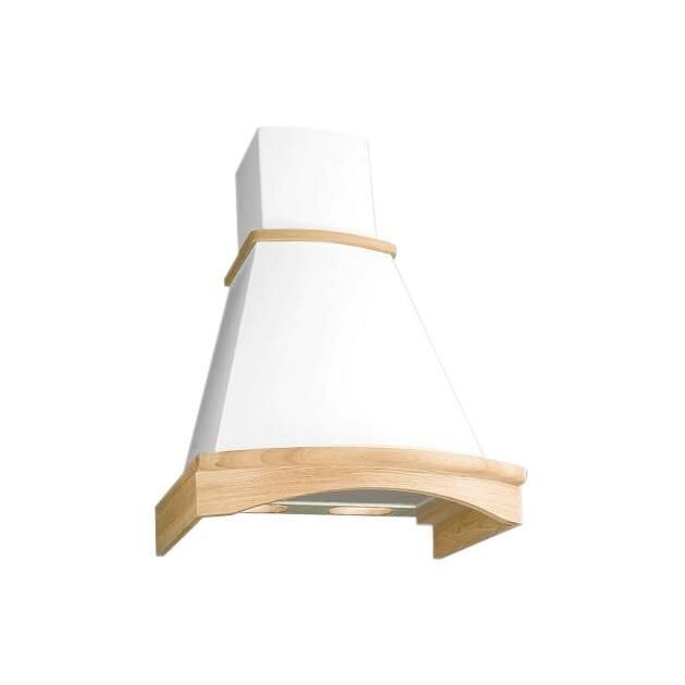 Каминная вытяжка Elikor Ротонда 60П-650-П3Л белый/дуб неокрашенный