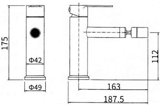 Смеситель для биде Fashun A51305 Смеситель для биде Fashun A51305