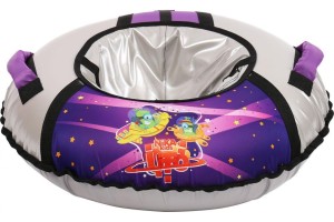 Тюбинг Ника ТБ1КР-95/П2 баклажановый/серебро (рис. с пришельцами)