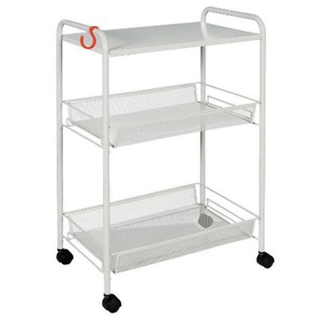 Этажерка ЗМИ Ладья 33 КС на колесиках серая Э 356