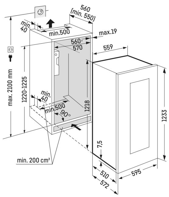 Встраиваемый винный шкаф Liebherr EWTgb 2383-26 001