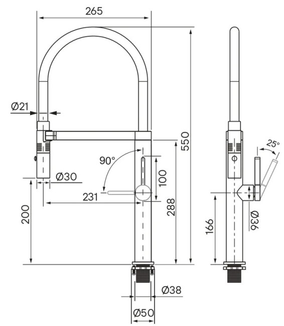 Смеситель для кухни Paulmark LEADER золото Смеситель для кухни Paulmark LEADER золото