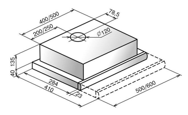 Встраиваемая вытяжка Elikor Интегра 60П-400-В2Л белый / бук вишня