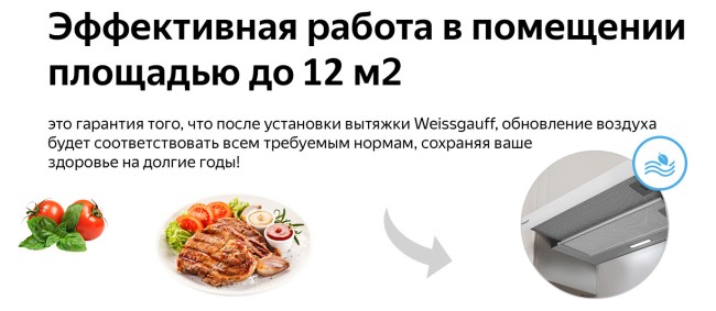 Встраиваемая вытяжка Weissgauff TEL 06 1M IX Встраиваемая вытяжка Weissgauff TEL 06 1M IX