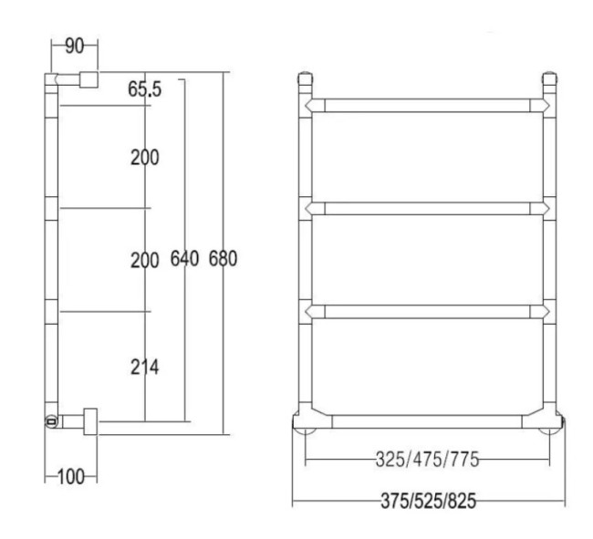 Полотенцесушитель электрический Margaroli 5724754BGB Полотенцесушитель электрический Margaroli 5724754BGB