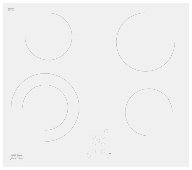 Встраиваемая электрическая варочная панель Krona Dolce 60 WH