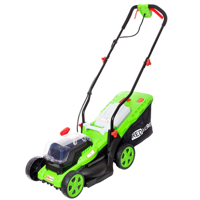 Газонокосилка аккумуляторная RedVerg RD-LM36-340/U + ЗУ 4А + 2 5Ач АКБ