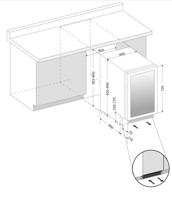 Винный шкаф Dunavox DAUF-38.100DSS