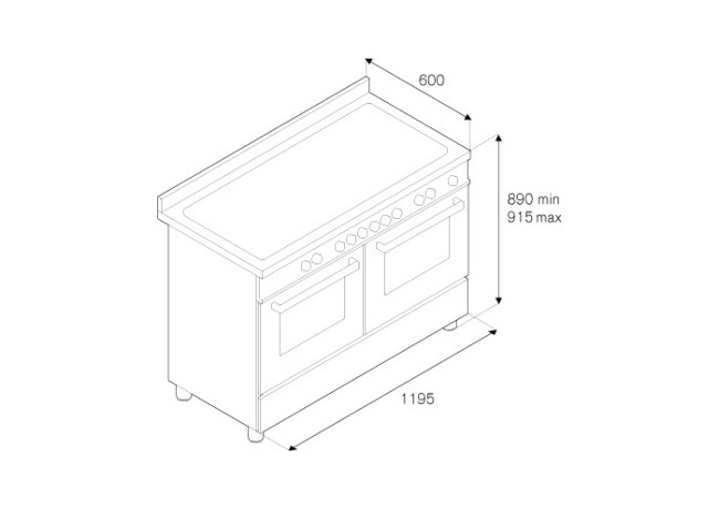 Комбинированная плита Bertazzoni MAS120 6G MFE D NET