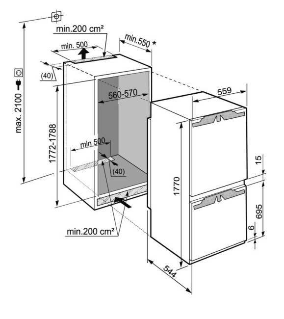 Встраиваемый холодильник Liebherr ICU 3314 Встраиваемый холодильник Liebherr ICU 3314
