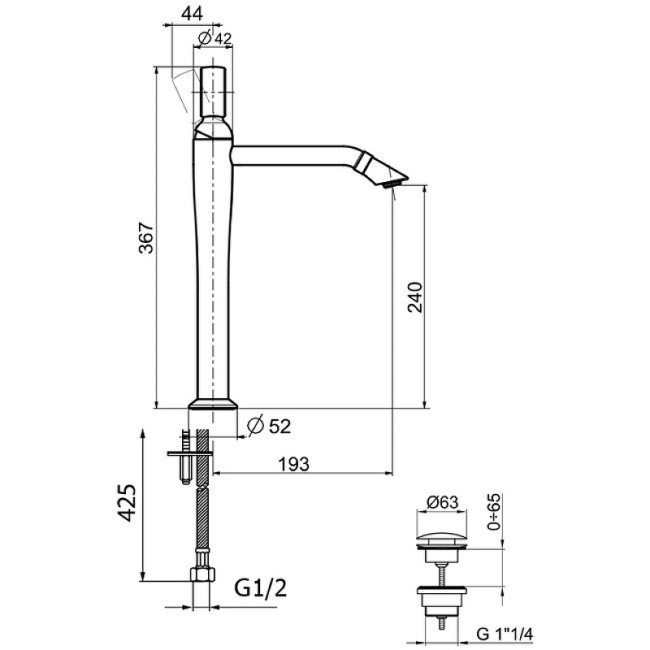 Смеситель для раковины Webert Opera OA830402015