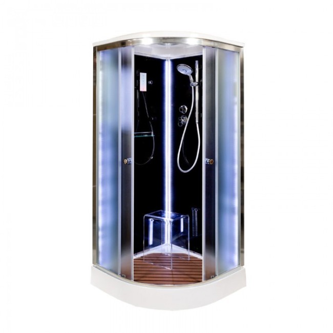 Душевая кабина Deto B09S LED black Душевая кабина Deto B09S LED black