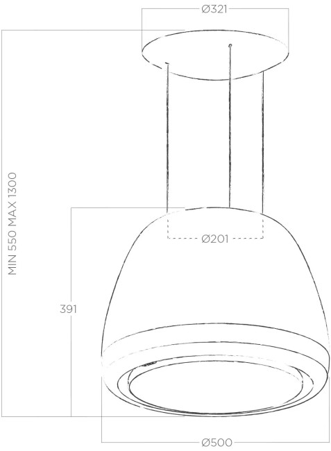 Островная вытяжка Elica Edith CLASSIC/F/50 Островная вытяжка Elica Edith CLASSIC/F/50