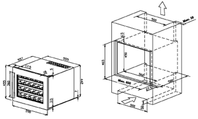 Встраиваемый винный шкаф Teka RVI 10024