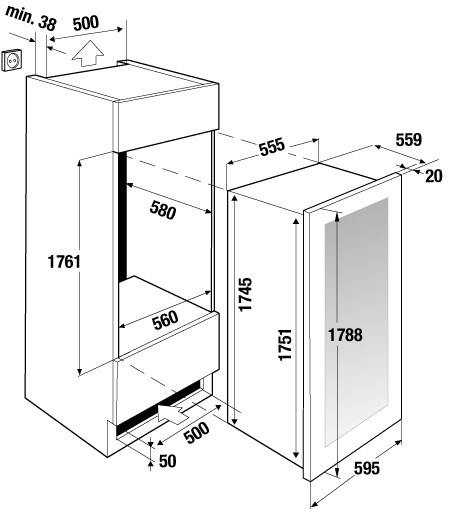 Встраиваемый винный шкаф Kuppersbusch FWK 8800.0 E Встраиваемый винный шкаф Kuppersbusch FWK 8800.0 E