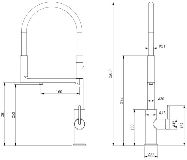 Смеситель для кухни Paulmark TORNADO To213402-CR Смеситель для кухни Paulmark TORNADO To213402-CR