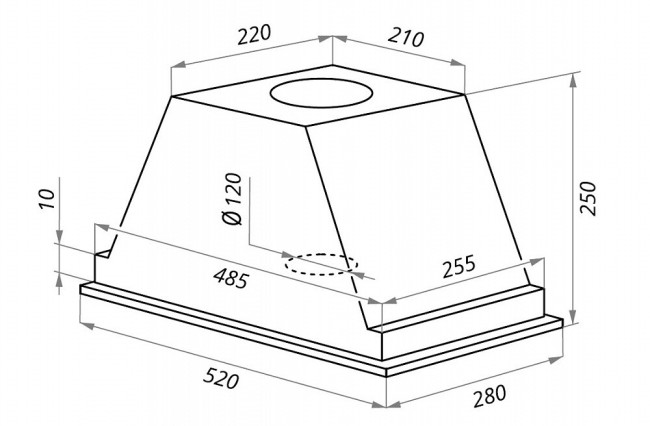 Встраиваемая вытяжка Maunfeld Crosby Push Eco 52 нержавейка Встраиваемая вытяжка Maunfeld Crosby Push Eco 52 нержавейка