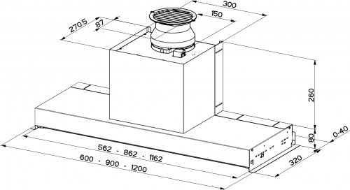 Встраиваемая вытяжка Faber In-nova Smart X A90