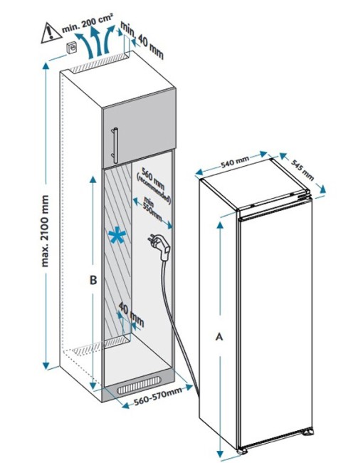 Встраиваемая морозильная камера Vestel VBI1450F