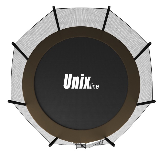 Батут Unix Line 8 ft outside black/brown