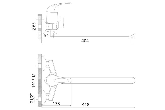 Смеситель для ванны Rossinka C40-32 Смеситель для ванны Rossinka C40-32