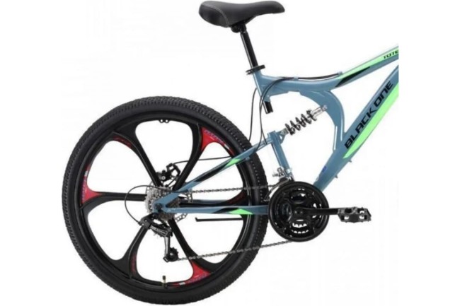 Велосипед Black One Totem FS 26 D FW серый/черный/зеленый 18 HQ-0005328