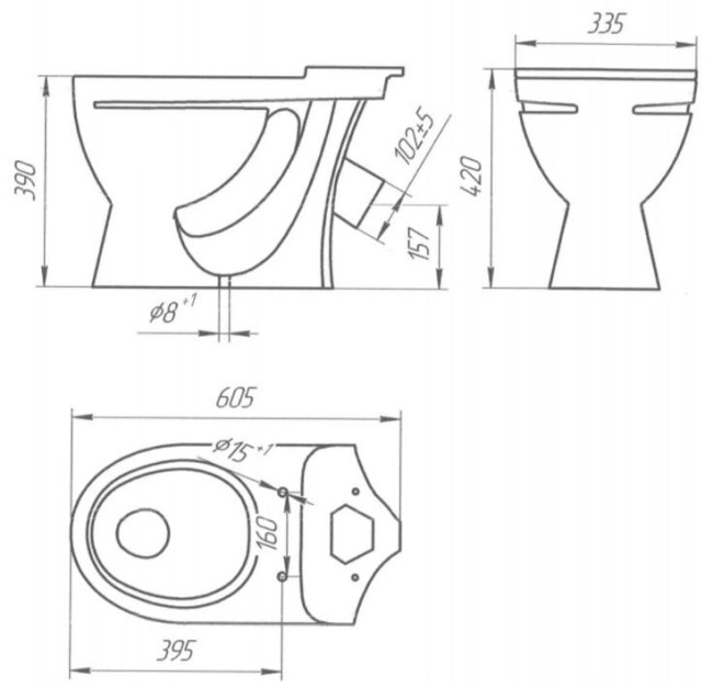Унитаз компакт Sanita Самара Идеал комфорт Унитаз компакт Sanita Самара Идеал комфорт