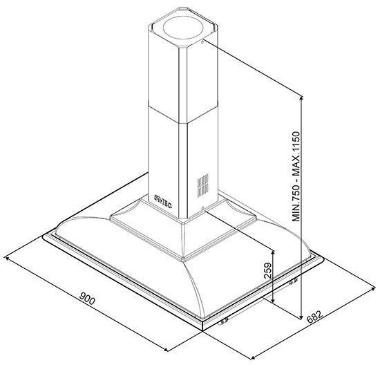 Каминная вытяжка Smeg KCI19POE Каминная вытяжка Smeg KCI19POE