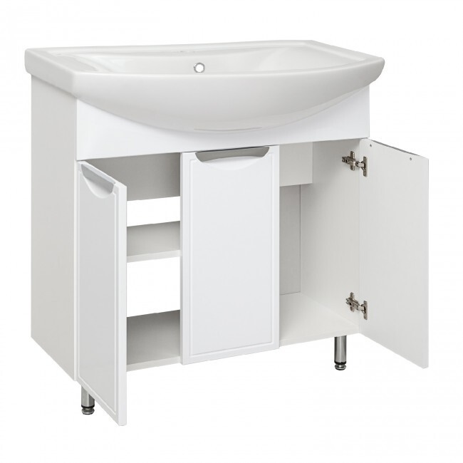 Тумба под раковину Runo Комфорт 80 белый (ВнТб144RUNO)