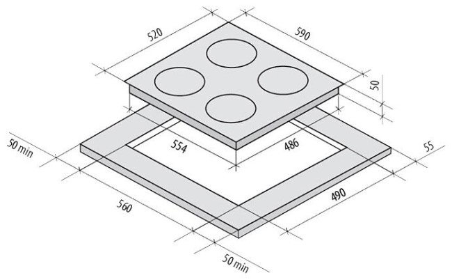 Встраиваемая электрическая варочная панель Fornelli PVA 60 Brillare Встраиваемая электрическая варочная панель Fornelli PVA 60 Brillare