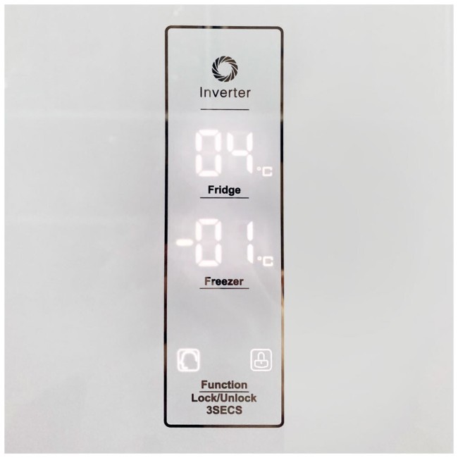 Холодильник Ginzzu NFI-4414 белое стекло