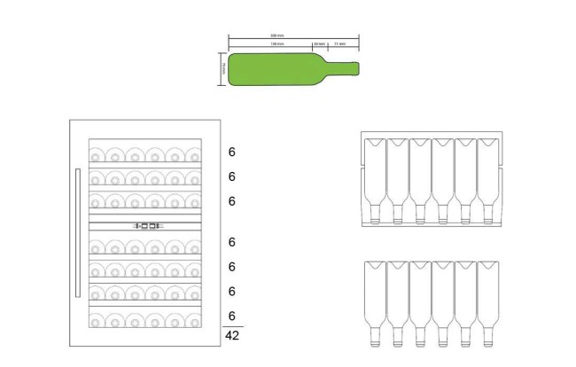 Встраиваемый винный шкаф Dunavox DAVS-49.116DB