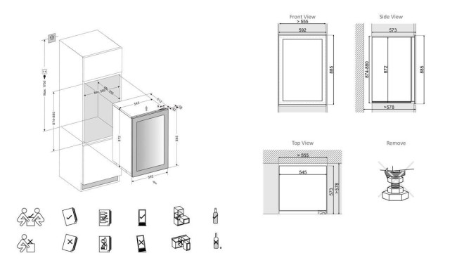 Встраиваемый винный шкаф Dunavox DAVS-49.116DB