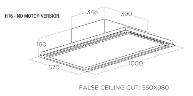 Встраиваемая вытяжка Elica Hilight Glass H16 WH/A/100 Встраиваемая вытяжка Elica Hilight Glass H16 WH/A/100