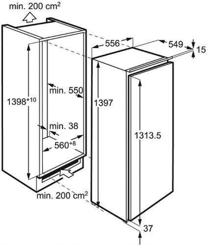 Встраиваемый холодильник Electrolux ERC 2395 AOW