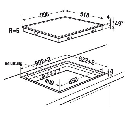 Встраиваемая индукционная варочная панель Kuppersbusch KI 9820.0 SR Встраиваемая индукционная варочная панель Kuppersbusch KI 9820.0 SR