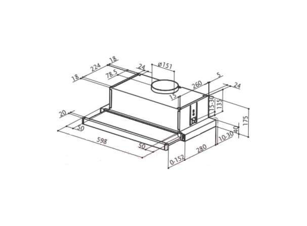 Встраиваемая вытяжка Faber Flexa BK A 60